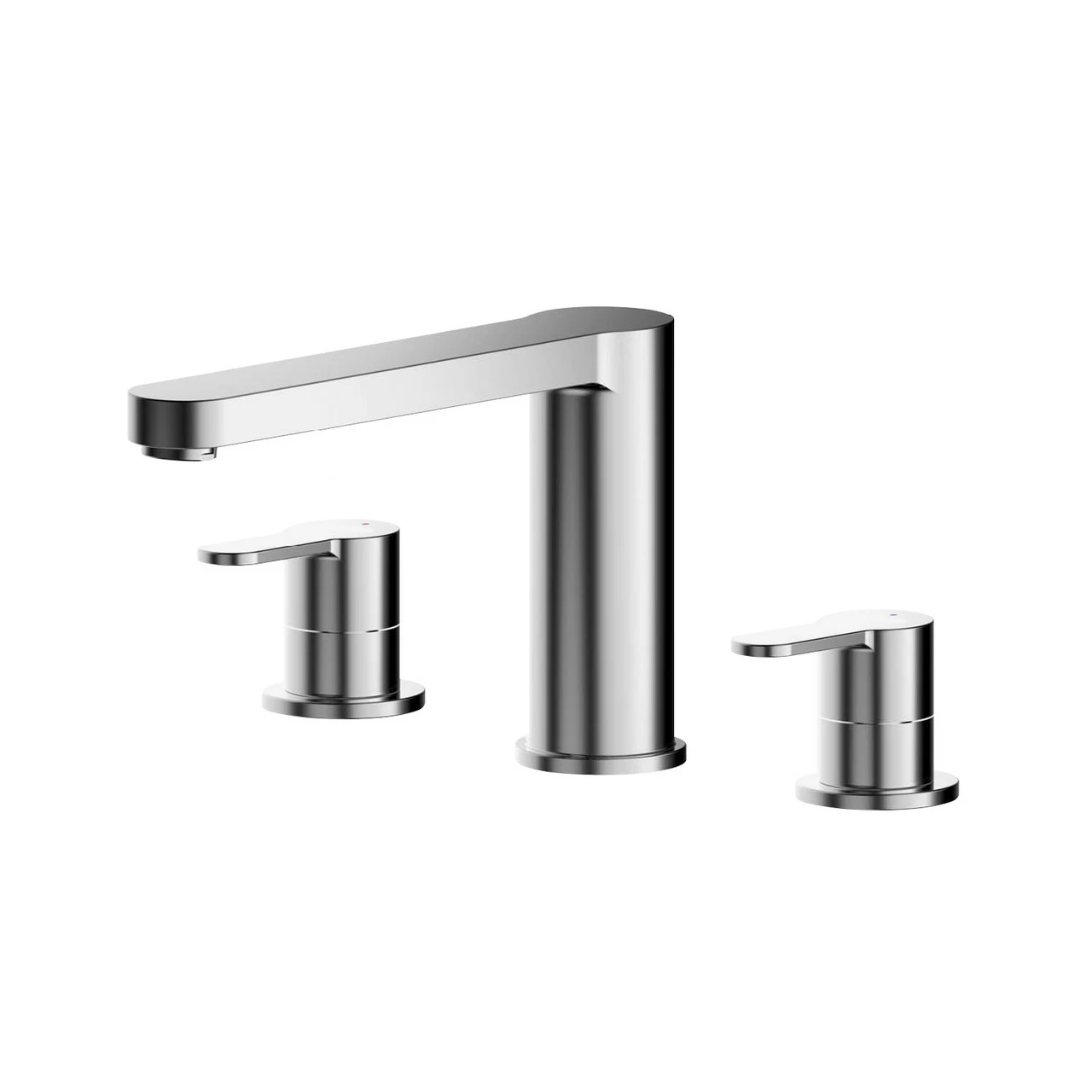 Nuie Arvan Polished Chrome Deck Mounted 3 Tap Hole Bath Filler - ARV333