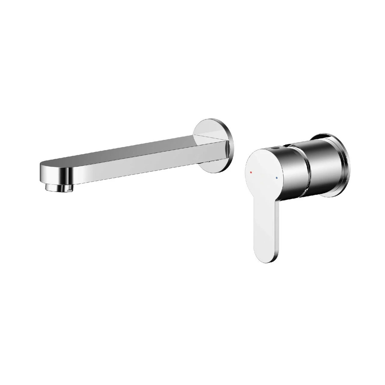 Nuie Arvan Polished Chrome Wall Mounted 2 Tap Hole Basin Mixer - ARV381