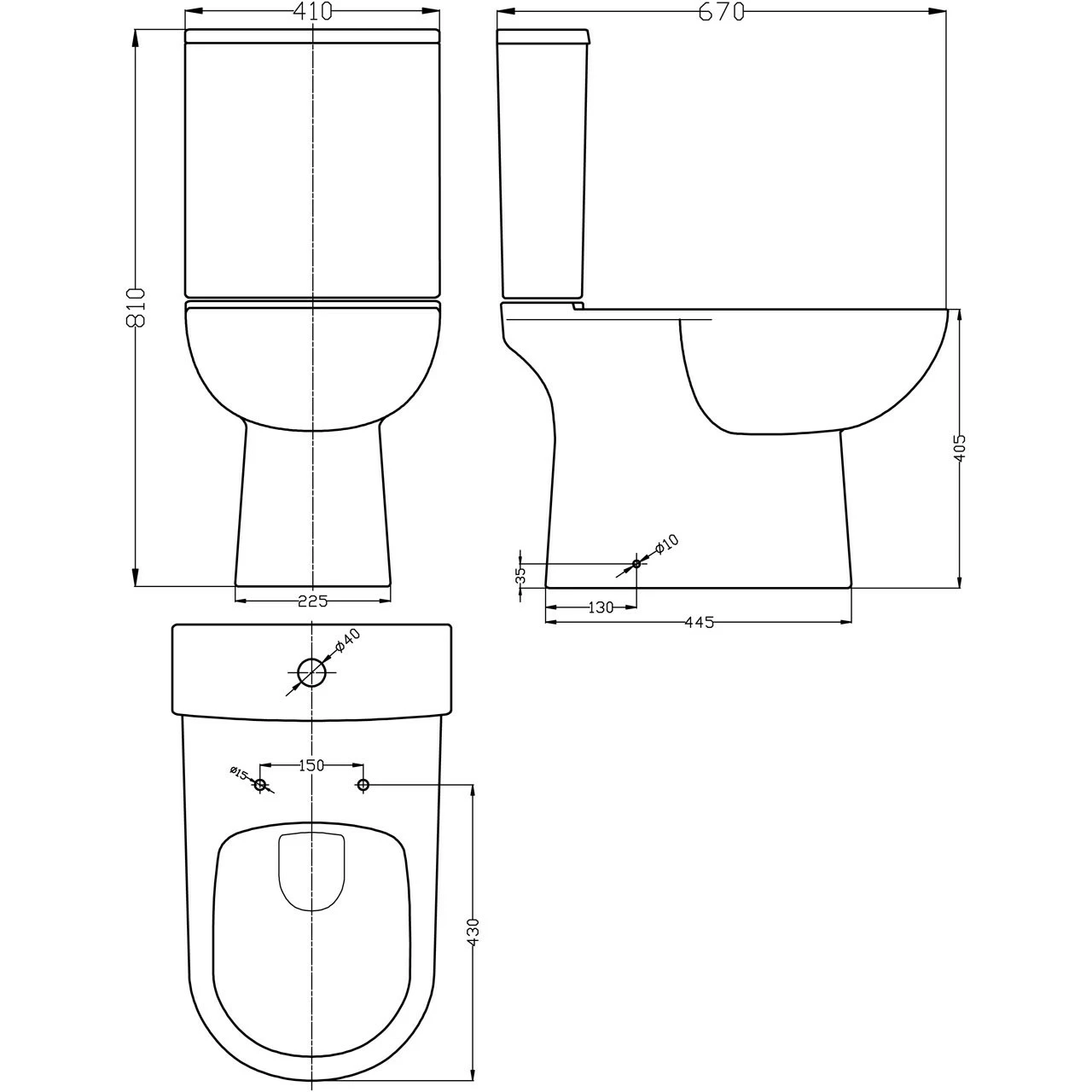 Nuie Asselby Close Coupled Toilet - CSS004 8 Nuie Asselby Close Coupled Toilet - CSS004 - Image 6