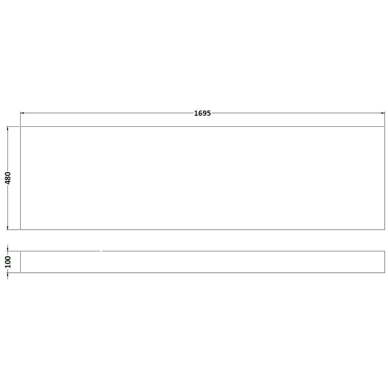 Nuie Athena Driftwood 1700mm Front Bath Panel - MPC105 6 Nuie Athena Driftwood 1700mm Front Bath Panel - MPC105 - Image 4