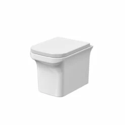 Nuie Ava Square Wall Hung Toilet Pan With Soft Close Seat - NCG540