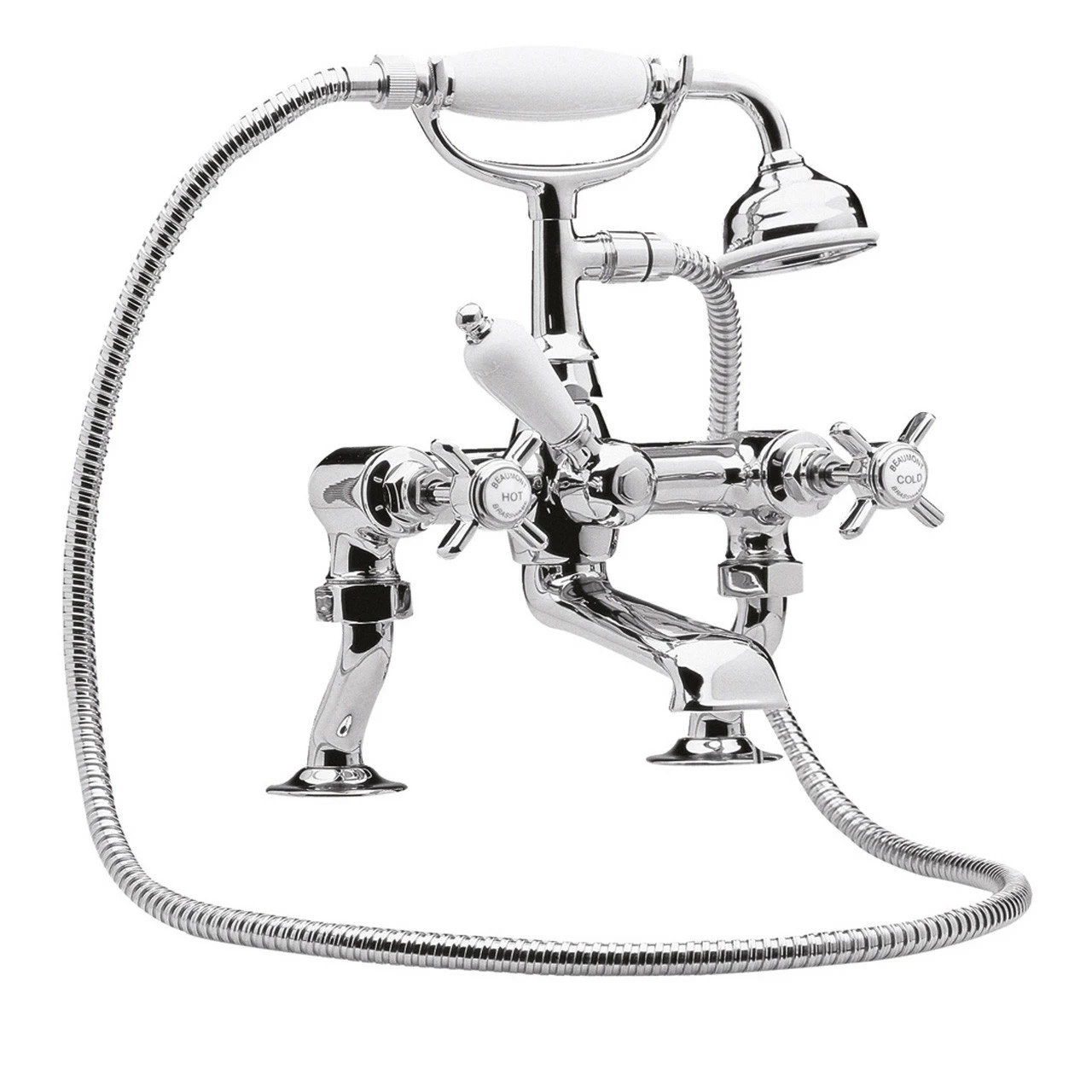 Nuie Beaumont Luxury 3/4" Cranked Bath And Shower Mixer Tap With Shower Kit - I303X 3 Nuie Beaumont Luxury 3/4" Cranked Bath And Shower Mixer Tap With Shower Kit - I303X