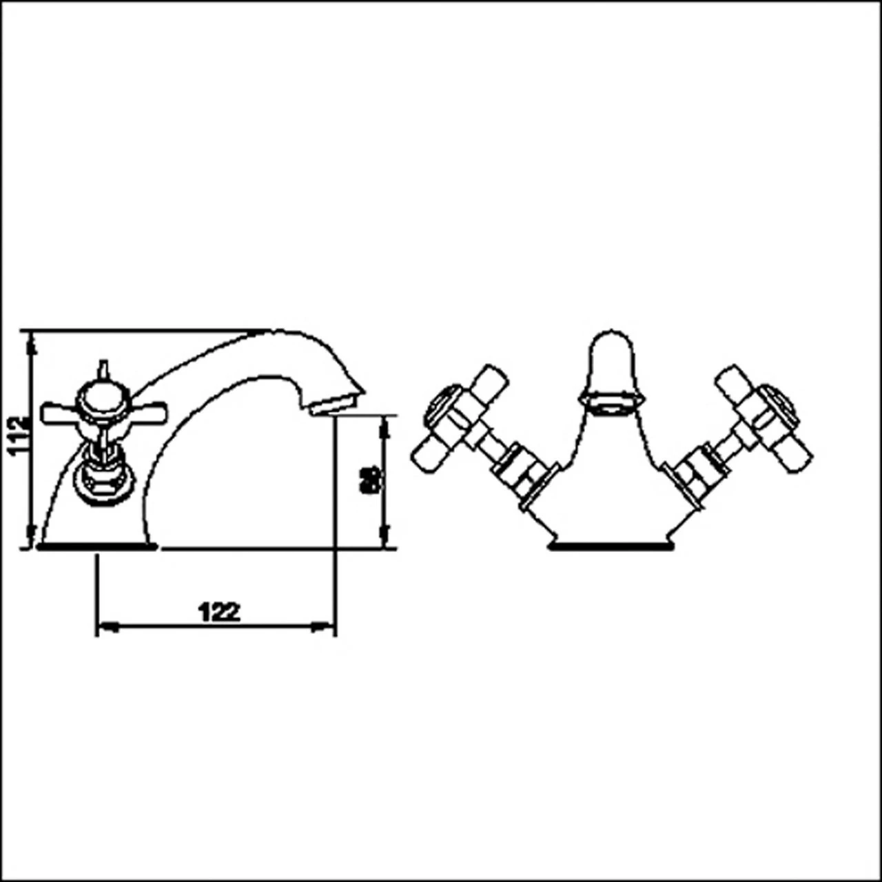 Nuie Beaumont Luxury Mono Basin Mixer Tap With Pop-up Waste - I305X - Image 3