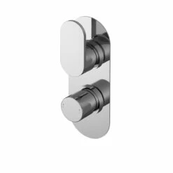 Nuie Binsey Polished Chrome Twin Concealed Thermostatic Shower Valve - BINTW01