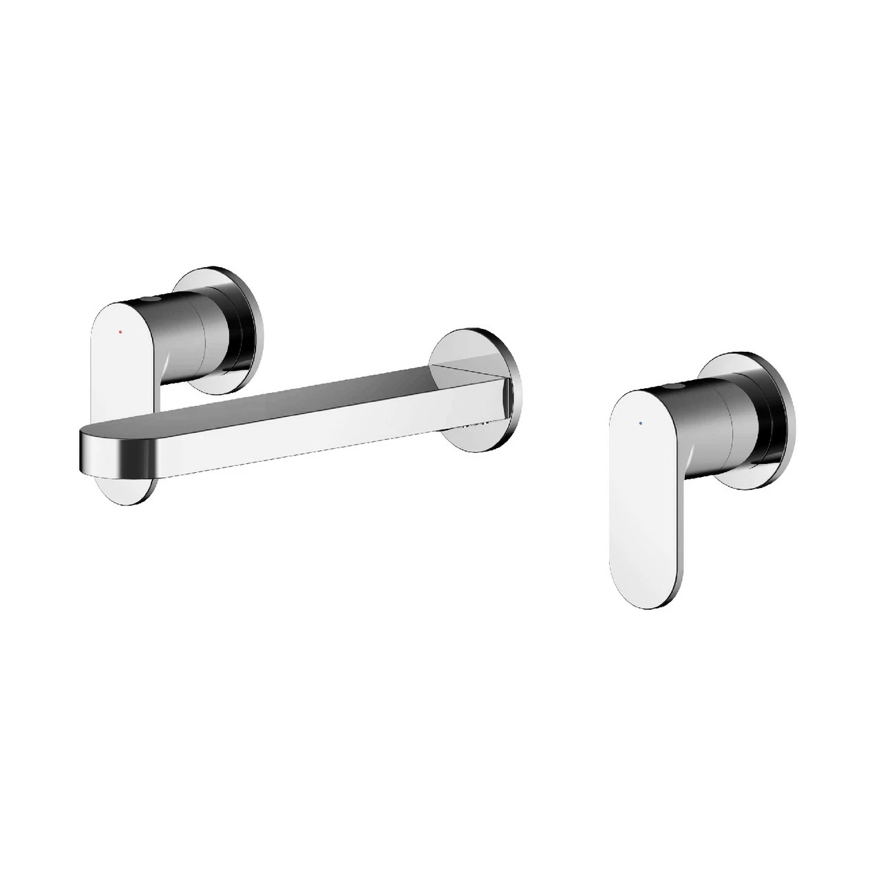 Nuie Binsey Polished Chrome Wall Mounted 3 Tap Hole Basin Mixer Tap - BIN317 3 Nuie Binsey Polished Chrome Wall Mounted 3 Tap Hole Basin Mixer Tap - BIN317
