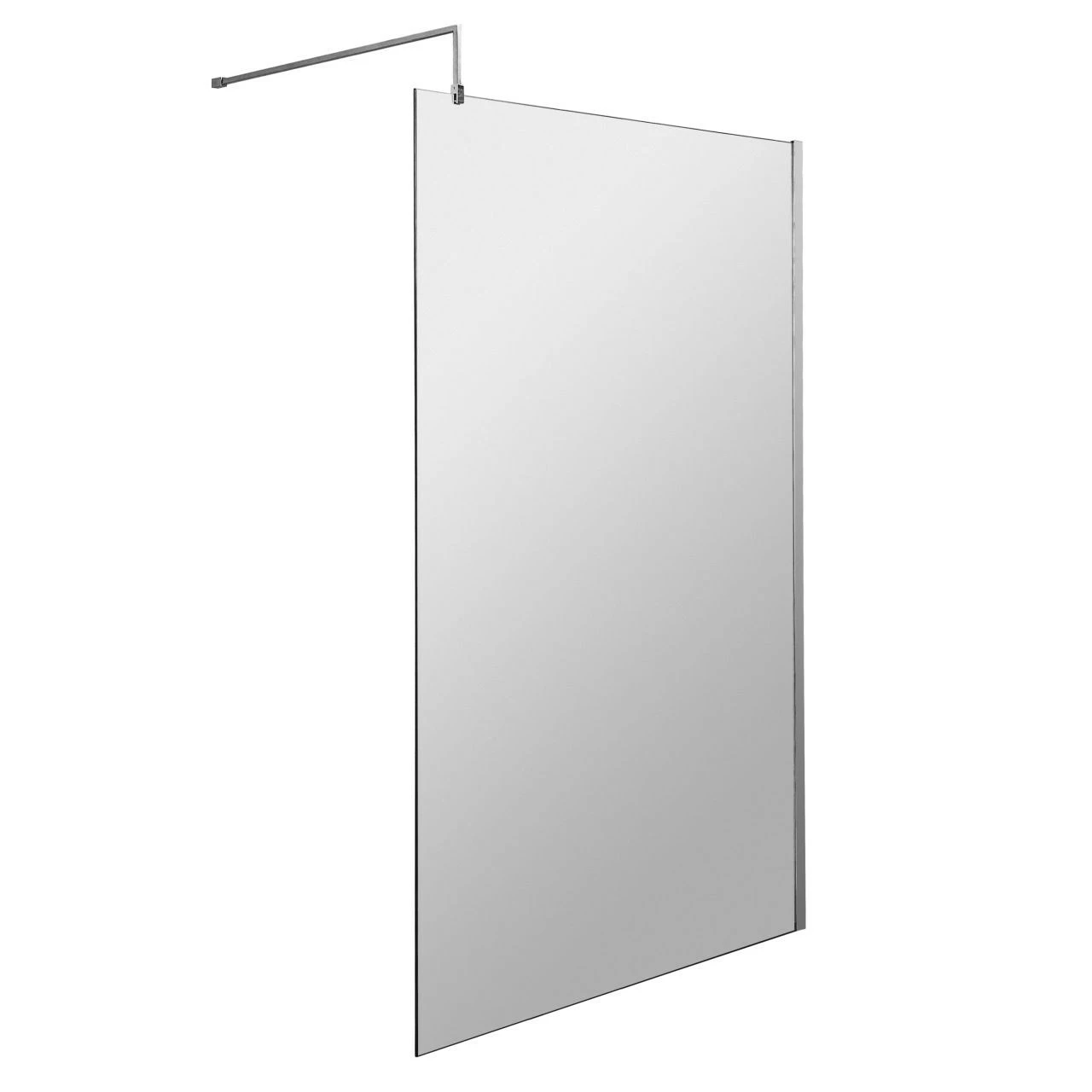 Nuie Chrome 1100mm Wetroom Shower Screen With Support Bar - WRSC11 3 Nuie Chrome 1100mm Wetroom Shower Screen With Support Bar - WRSC11