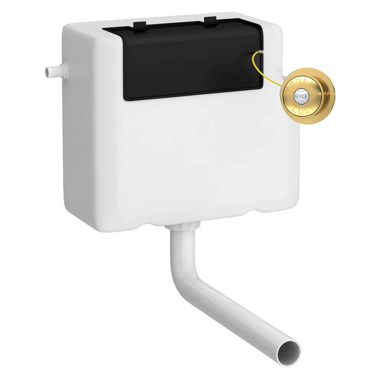 Nuie Concealed Cistern And Brushed Brass Traditional Round Dual Flush Button - XTY8T03 3 Nuie Concealed Cistern And Brushed Brass Traditional Round Dual Flush Button - XTY8T03
