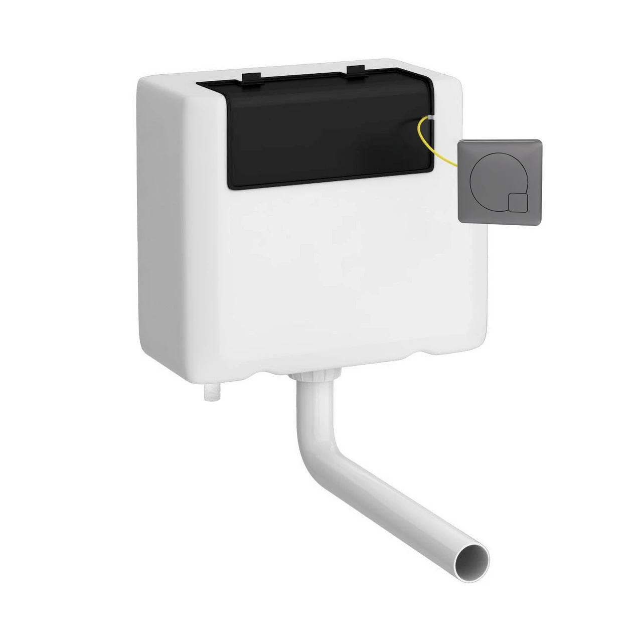 Nuie Concealed Cistern And Brushed Gunmetal Square Dual Flush Plate - XTY8M04B