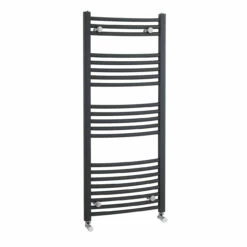Nuie Curved Ladder Anthracite 1150mm X 500mm Heated Towel Rail - MTY104