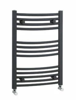 Nuie Curved Ladder Anthracite 700mm X 500mm Heated Towel Rail - MTY102