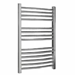 Nuie Curved Ladder Chrome 500mm X 700mm Heated Towel Rail - HK385 -Bathroom Products Sales Store nuie curved ladder chrome 500mm x 700mm heated towel rail hk385 three 33312.1652443256
