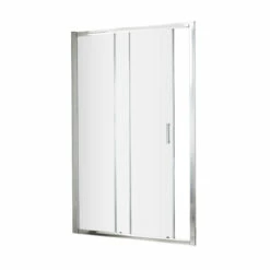 Nuie Ella 1000mm Sliding Shower Door With Square Satin Chrome Handle - ERSL10H5