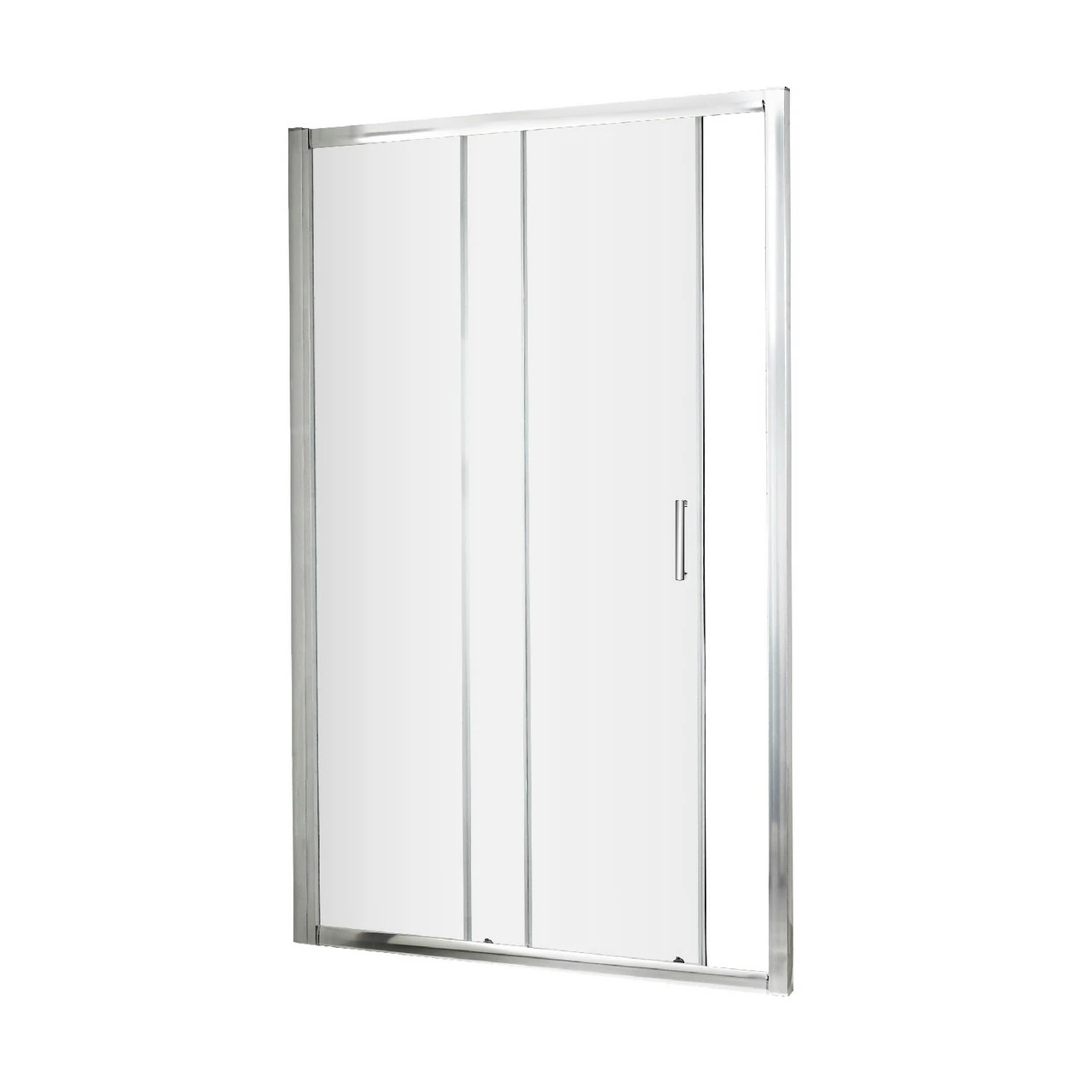 Nuie Ella 1000mm Sliding Shower Door With Square Satin Chrome Handle - ERSL10H5