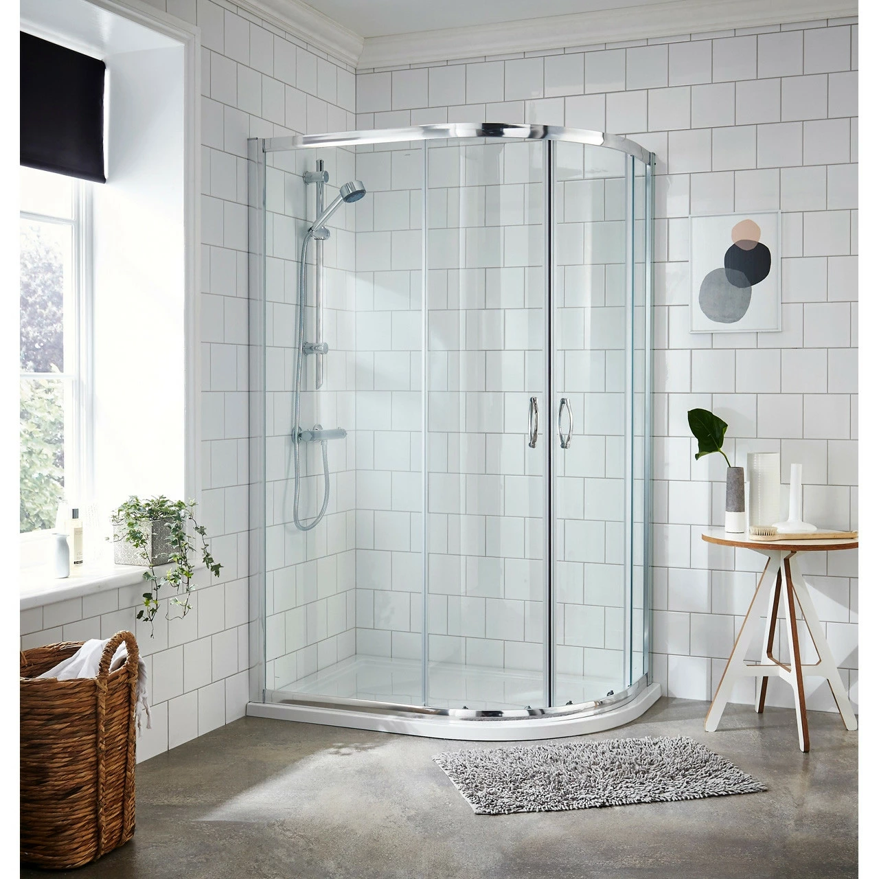 Nuie Ella 1200mm X 900mm Offset Quadrant Shower Enclosure - ERQ129