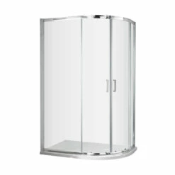 Nuie Ella 1200mm X 900mm Offset Quadrant Shower Enclosure With Square Satin Chrome Handle - ERQ129H5
