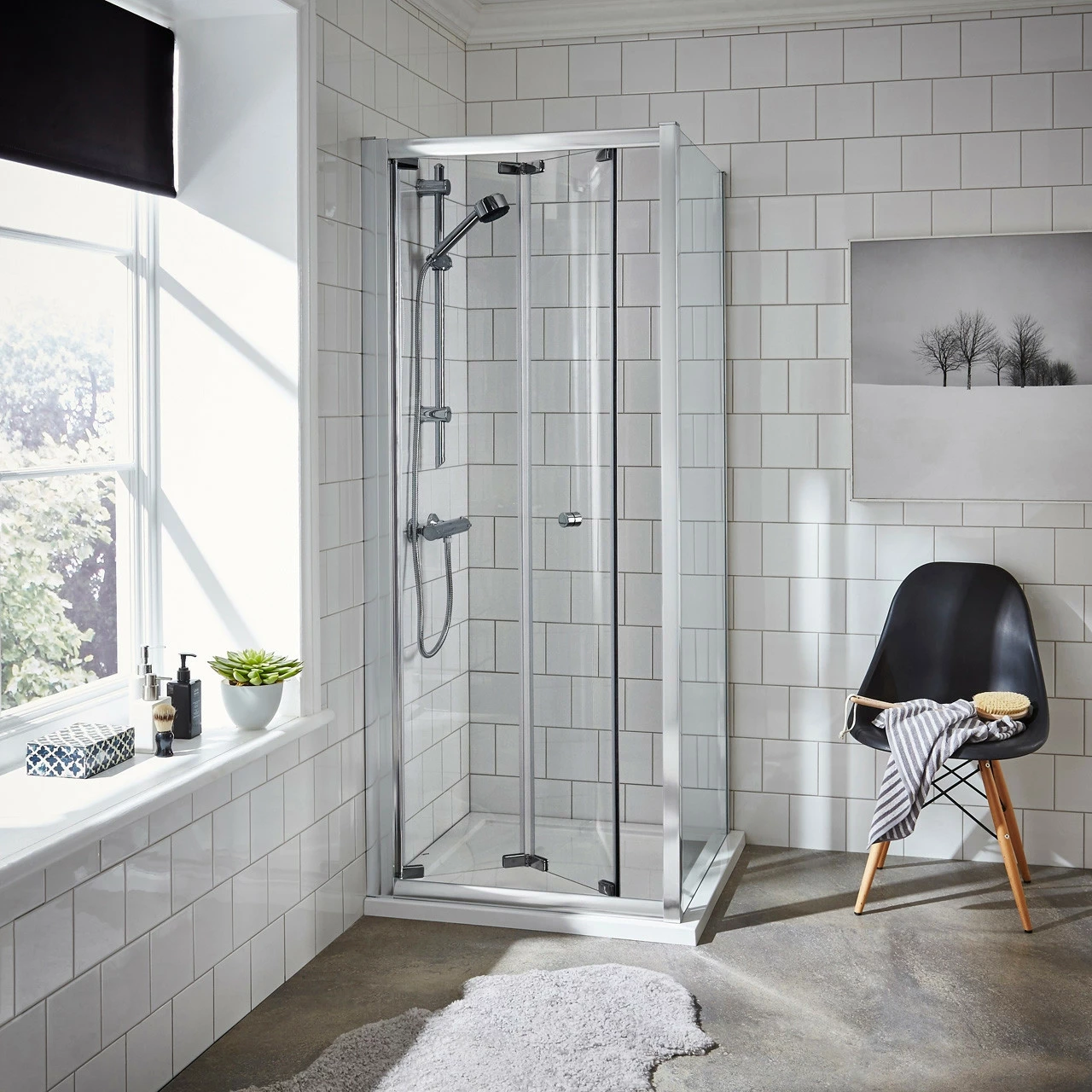 Nuie Ella 800mm Bi-Fold Shower Door - ERBD80 - Image 3