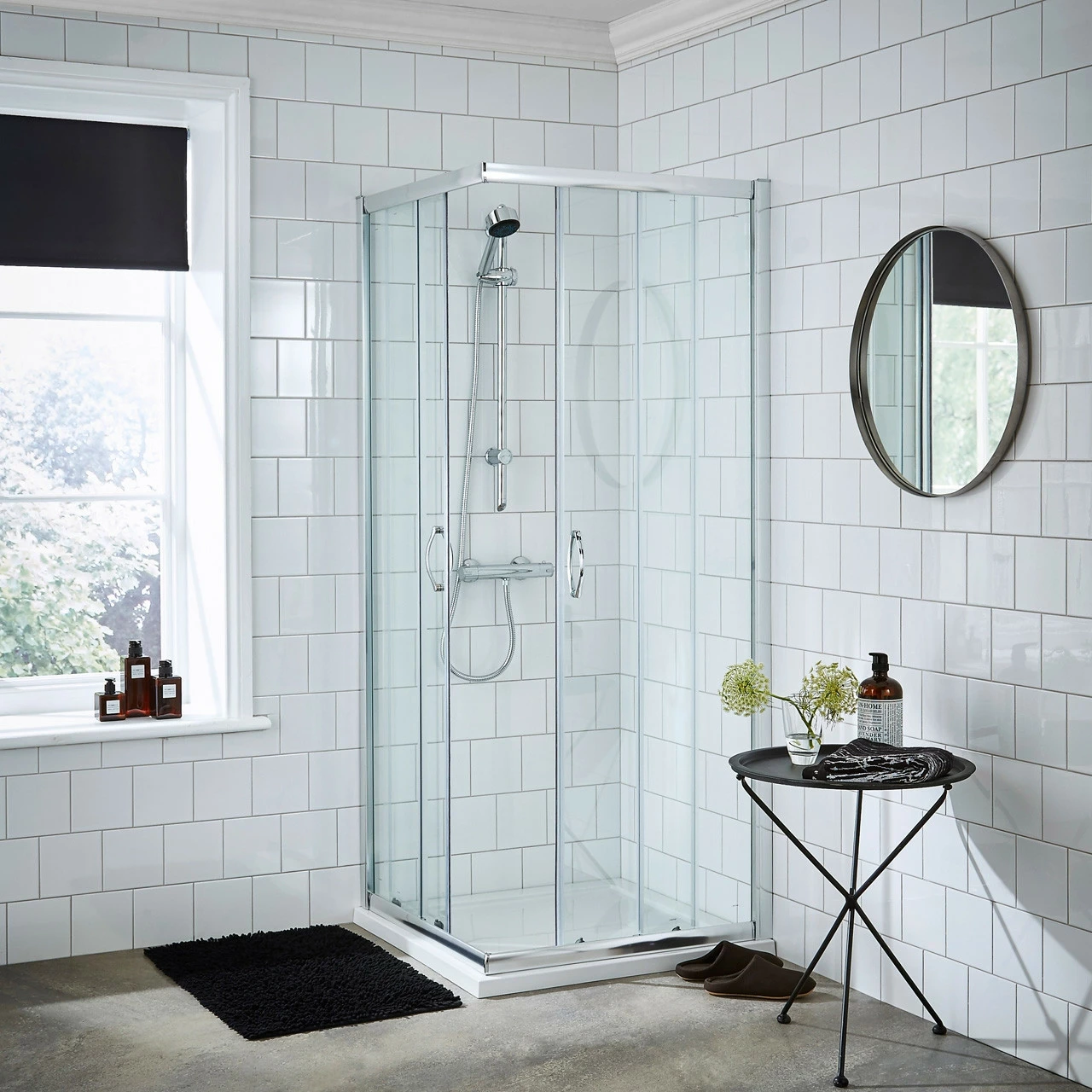 Nuie Ella 800mm Corner Entry Shower Enclosure - ERCE8080
