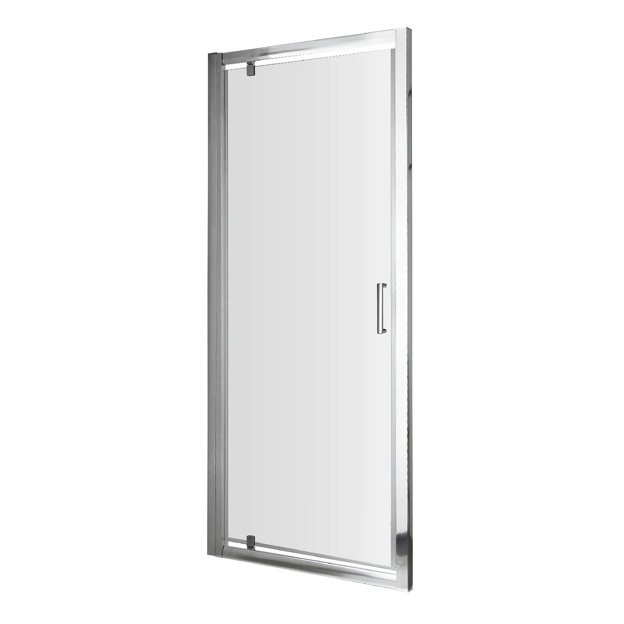 Nuie Ella 800mm Pivot Shower Door With Square Satin Chrome Handle - ERPD80H5