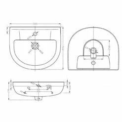 Nuie Harmony 500mm Basin With 1 Tap Hole And Semi Pedestal - CHM004 7 Nuie Harmony 500mm Basin With 1 Tap Hole And Semi Pedestal - CHM004 -Bathroom Products Sales Store nuie harmony 500mm basin with 1 tap hole and semi pedestal chm004 three 88814.1652443121