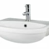 Nuie Harmony 500mm Semi Recessed Basin With 1 Tap Hole - NCH305A