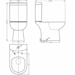 Nuie Lawton Compact Toilet Pan And Cistern - CLW001 -Bathroom Products Sales Store nuie lawton compact toilet pan and cistern clw001 four 36320.1652443129