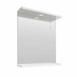 Nuie Mayford Gloss White 650mm Mirror With 1 Light - PRC113