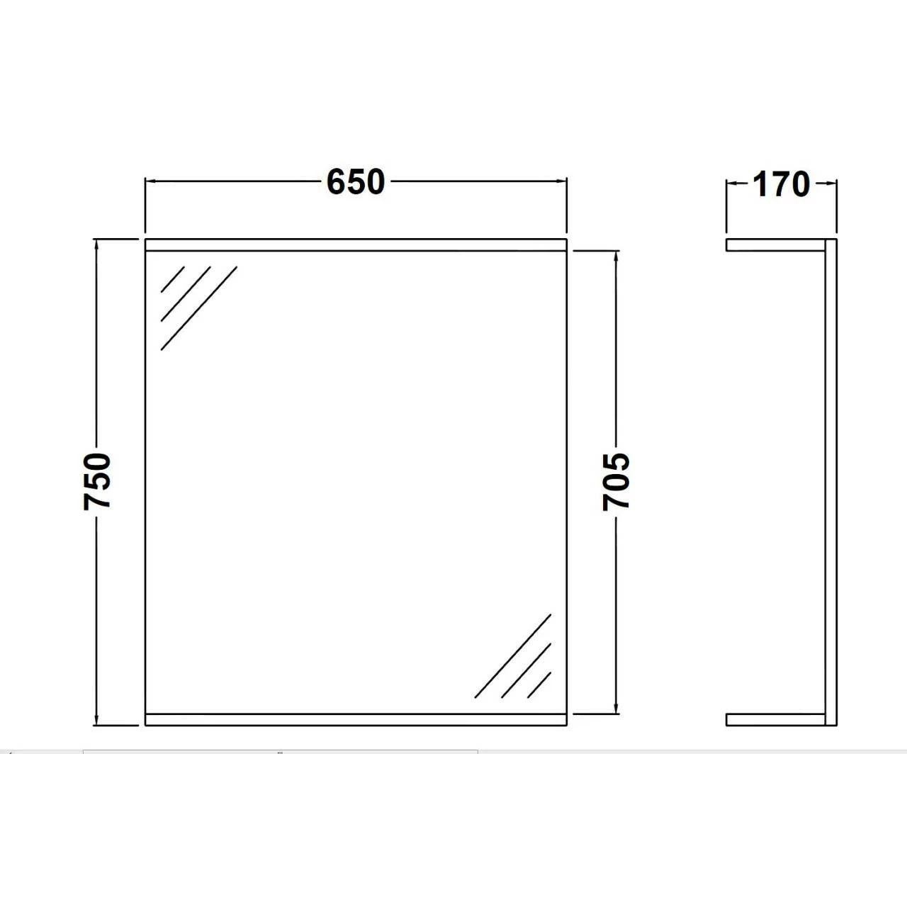 Nuie Mayford Gloss White 650mm Mirror With 1 Light - PRC113 - Image 3