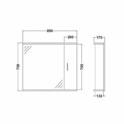 Nuie Mayford Gloss White 850mm Mirror With 2 Lights And Storage - PRC115 -Bathroom Products Sales Store nuie mayford gloss white 850mm mirror with 2 lights and storage prc115 four 61761.1652443685