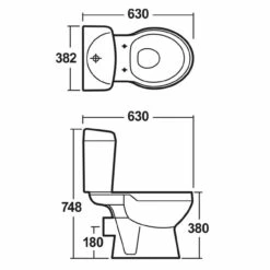 Nuie Melbourne Toilet Pan With Cistern And Toilet Seat - NCS150 -Bathroom Products Sales Store nuie melbourne toilet pan with cistern and toilet seat ncs150 two 24160.1652443534