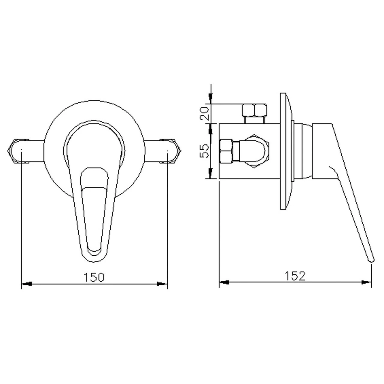 Nuie Ocean Manual Concealed Or Exposed Shower Valve - A3200 - Image 5
