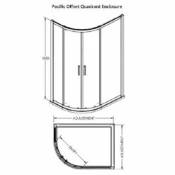 Nuie Pacific 1200mm X 800mm Offset Quadrant Shower Enclosure - AQU128 -Bathroom Products Sales Store nuie pacific 1200mm x 800mm offset quadrant shower enclosure aqu128 five 16148.1652442868