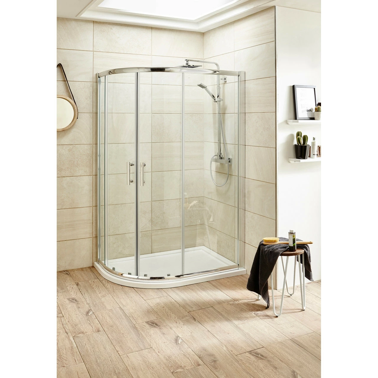 Nuie Pacific 1200mm X 900mm Offset Quadrant Shower Enclosure - AQU129