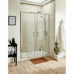 Nuie Pacific 1400mm Double Sliding Shower Door - AQSLD14