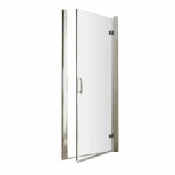 Nuie Pacific 700mm Hinged Shower Door With Rounded Polished Chrome Handle - AQHD70H3