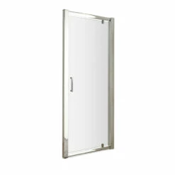 Nuie Pacific 760mm Pivot Shower Door With Rounded Polished Chrome Handle - AQPD76H3