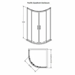 Nuie Pacific 800mm Quadrant Shower Enclosure - AQU8 -Bathroom Products Sales Store nuie pacific 800mm quadrant shower enclosure aqu8 five 10929.1652442870