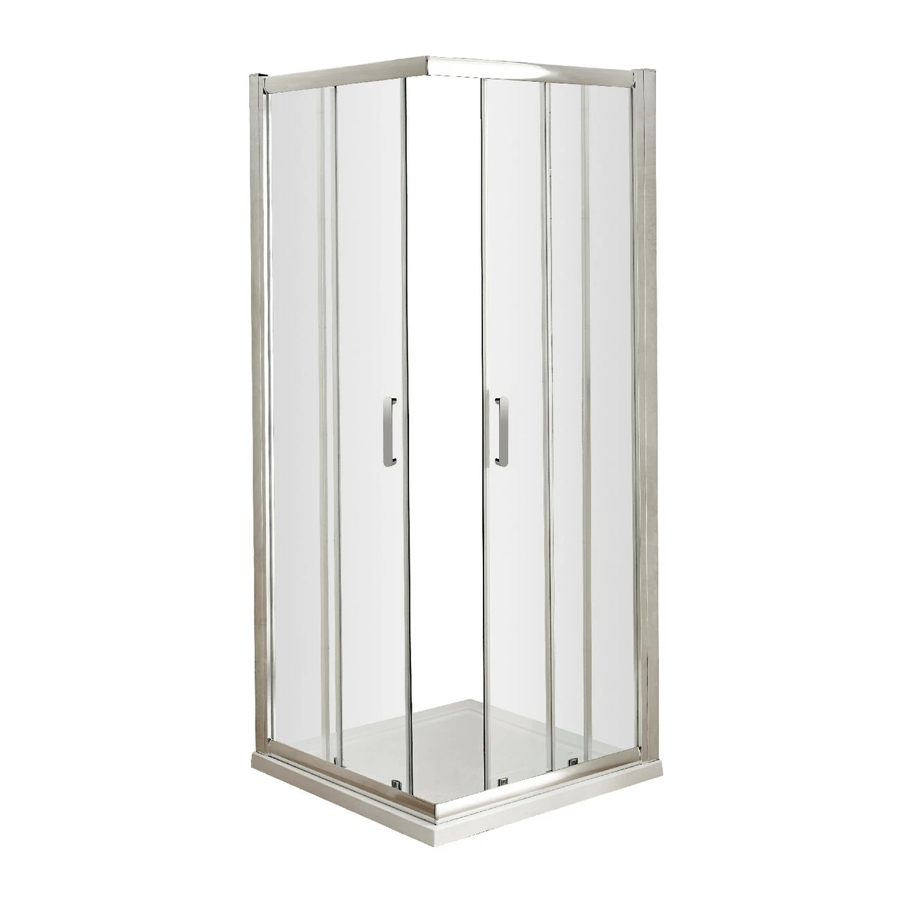 Nuie Pacific 800mm X 800mm Corner Entry Shower Enclosure With Rounded Polished Chrome Handle - AFCE8080H3 3 Nuie Pacific 800mm X 800mm Corner Entry Shower Enclosure With Rounded Polished Chrome Handle - AFCE8080H3
