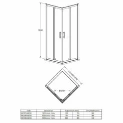 Nuie Pacific 800mm X 800mm Corner Entry Shower Enclosure With Rounded Polished Chrome Handle - AFCE8080H3 5 Nuie Pacific 800mm X 800mm Corner Entry Shower Enclosure With Rounded Polished Chrome Handle - AFCE8080H3 -Bathroom Products Sales Store nuie pacific 800mm x 800mm corner entry shower enclosure with rounded polished chrome handle afce8080h3 line drawing 87693.1666714503