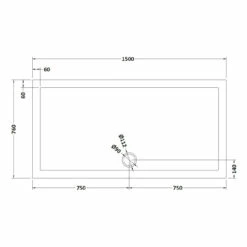 Nuie Pearlstone 1500mm X 760mm Rectangular Shower Tray With Centre Edge Waste - NTP042 -Bathroom Products Sales Store nuie pearlstone 1500mm x 760mm rectangular shower tray with centre edge waste ntp042 two 37343.1652443560
