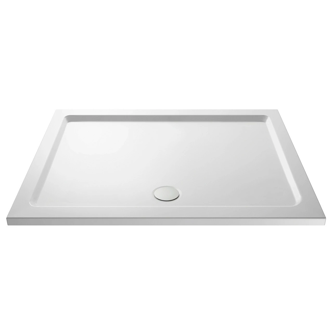 Nuie Pearlstone 1600mm X 700mm Rectangular Shower Tray With Centre Edge Waste - NTP051