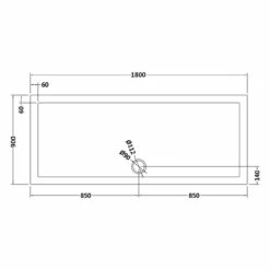 Nuie Pearlstone 1800mm X 900mm Rectangular Shower Tray With Centre Edge Waste - NTP074 7 Nuie Pearlstone 1800mm X 900mm Rectangular Shower Tray With Centre Edge Waste - NTP074 -Bathroom Products Sales Store nuie pearlstone 1800mm x 900mm rectangular shower tray with centre edge waste ntp074 two 48905.1652443563