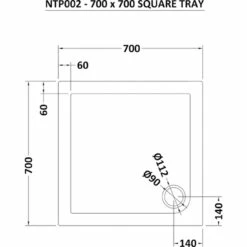 STYLE SELECTIONS Sales -Bathroom Products Sales Store nuie pearlstone 700mm x 700mm square shower tray with corner waste ntp002 two 53273.1652443551