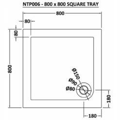 STYLE SELECTIONS Sales -Bathroom Products Sales Store nuie pearlstone 800mm x 800mm square shower tray with corner waste ntp006 two 25844.1652443552