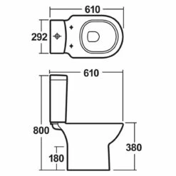 Nuie Provost Semi Flush To Wall Toilet Pan And Cistern - CKN003 -Bathroom Products Sales Store nuie provost semi flush to wall toilet pan and cistern ckn003 three 34336.1652443123