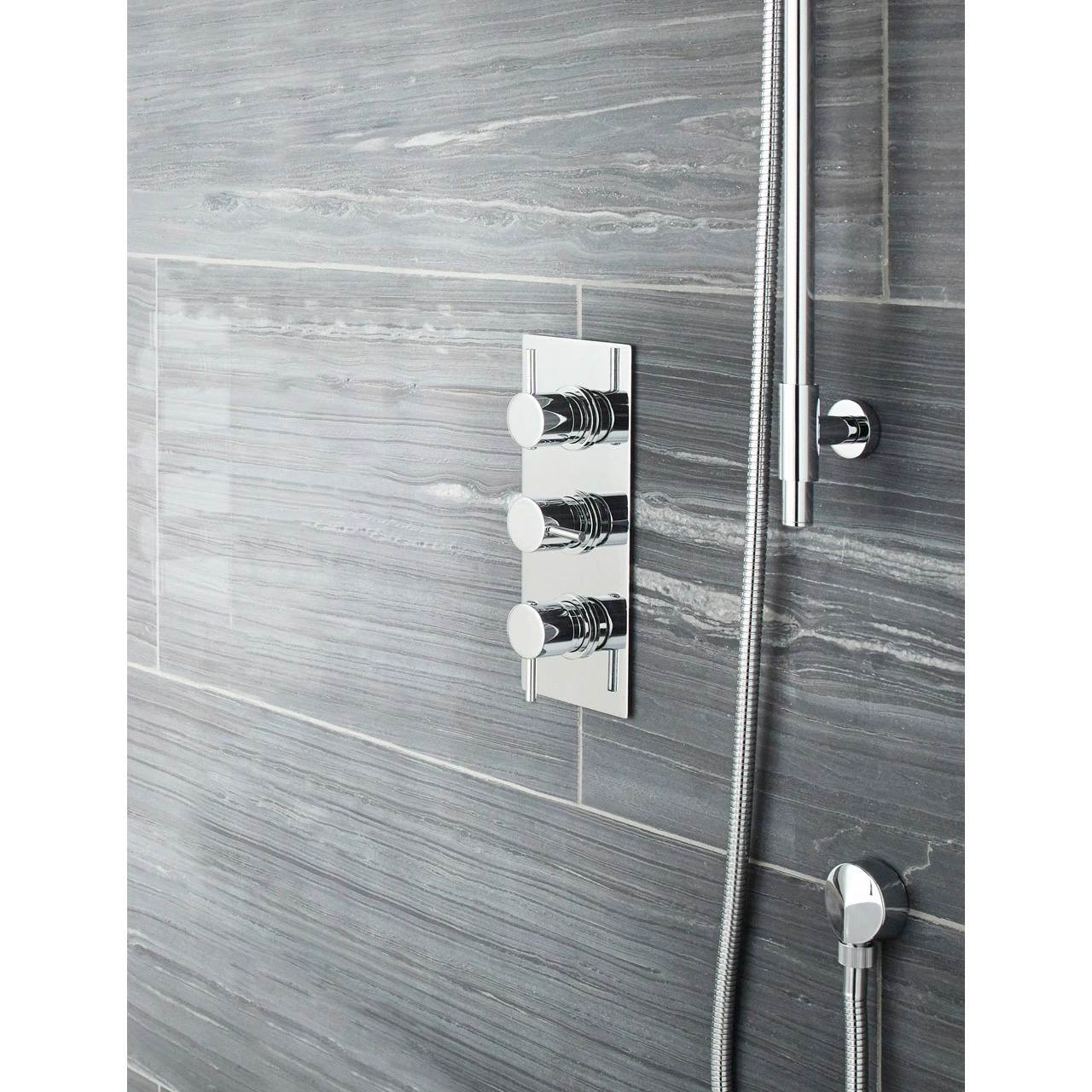 Nuie Quest Triple Thermostatic Shower Valve With Diverter - QUEV56 - Image 3