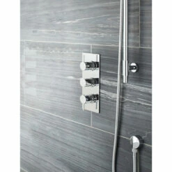Nuie Quest Triple Thermostatic Shower Valve With Rectangular Plate - QUEV53 -Bathroom Products Sales Store nuie quest triple thermostatic shower valve with rectangular plate quev53 three 06357.1652443721
