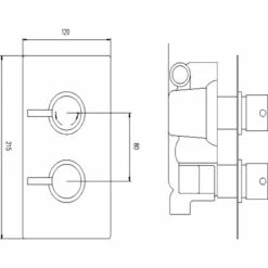 Nuie Quest Twin Concealed Thermostatic Shower Valve - QUEV51 10 Nuie Quest Twin Concealed Thermostatic Shower Valve - QUEV51 -Bathroom Products Sales Store nuie quest twin concealed thermostatic shower valve quev51 three 63303.1652443720
