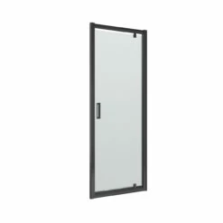 Nuie Rene Matt Black 900mm Pivot Shower Door - SQPD90BP