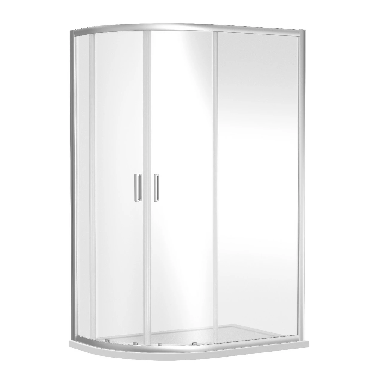 Nuie Rene Satin Chrome 1200mm X 800mm Offset Quadrant Shower Enclosure - SQU128 3 Nuie Rene Satin Chrome 1200mm X 800mm Offset Quadrant Shower Enclosure - SQU128
