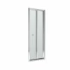 Nuie Rene Satin Chrome 800mm Bi-Fold Shower Door - SQBD80
